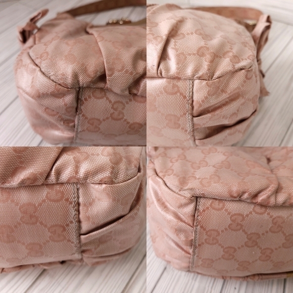 Gucci GG Monogram Crystal Coated Hobo and Horsebit Hobo Bag in Pink - Picture 16 of 16